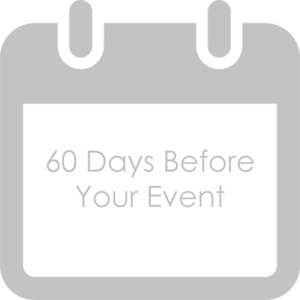 60 Days Before Your Event·&nbsp;Touch base again with all the vendors. Make sure any questions you or they had on your first draft have been answered.· Meet with the photographer. Discuss specific shots, and walk through the locations to note spots …