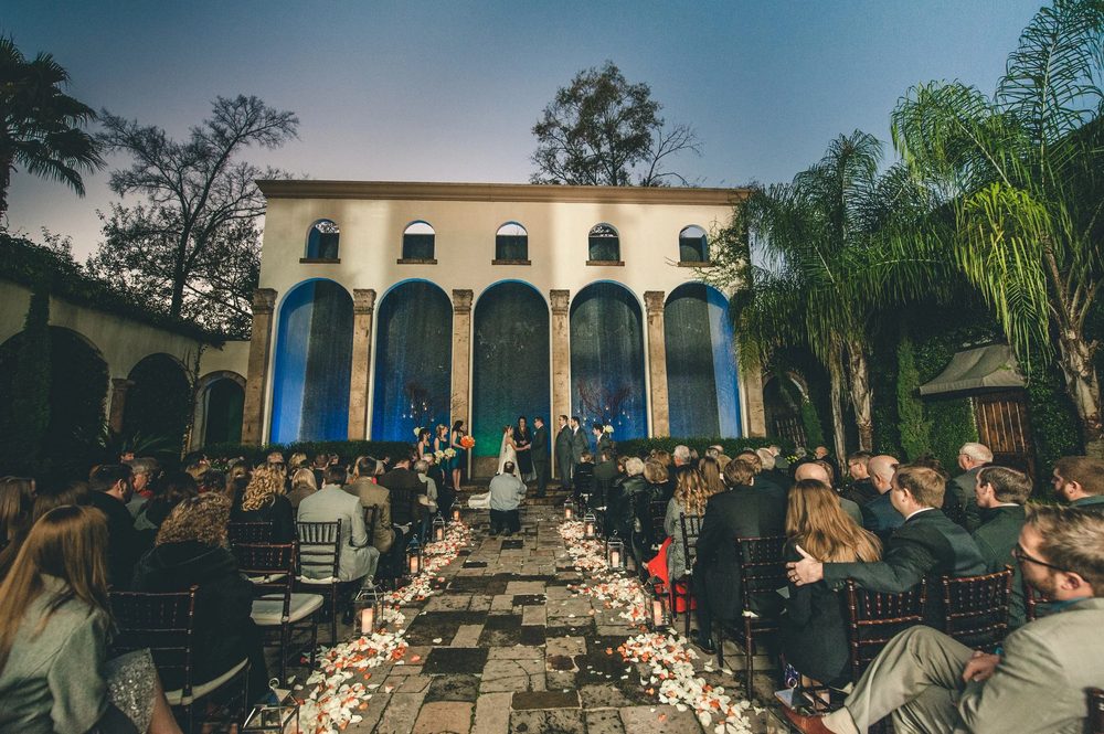 Waterwall romantic outdoor wedding venue in Houston